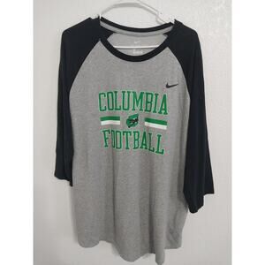 Nike Dri Fit "The Nike Tee" Columbia Fireflies Football 3/4 Sleeve Tshirt Mens L